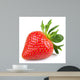 Fresh strawberry isolated on white background. Studio macro Wall Decal