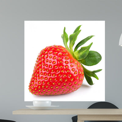 Fresh Strawberry White Wall Decal shown on a wall