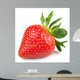 Fresh strawberry isolated on white background. Studio macro Wall Decal