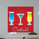 Bright Retro Cocktail Card Wall Mural