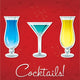 Bright Retro Cocktail Card Wall Mural