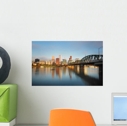 Portland Skyline and Beautiful Wall Decal