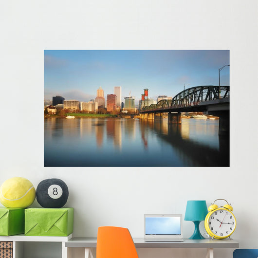 Portland Skyline and Beautiful Wall Decal