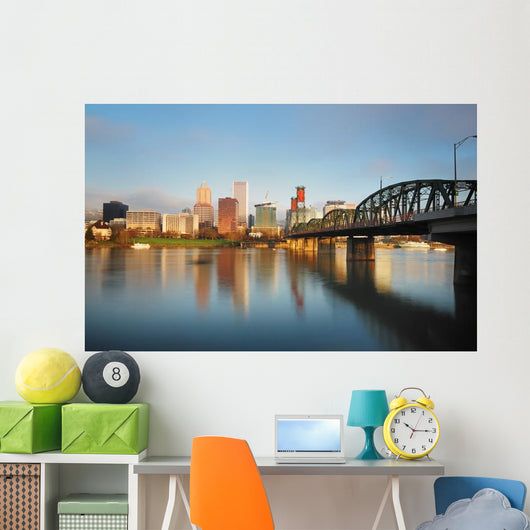 Portland Skyline and Beautiful Wall Decal