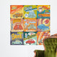 Vintage Car Advertisements Seamless Wall Decal