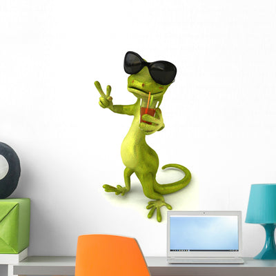 Lzard Wall Decal shown on a wall