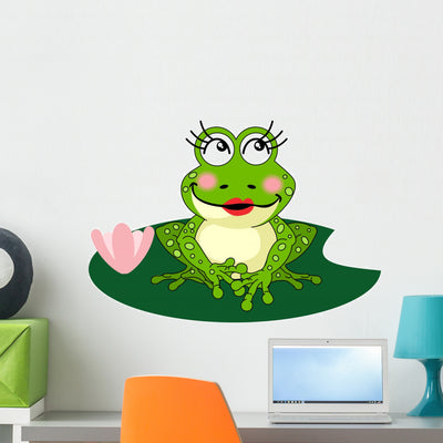 Cute Frog shown on a wall