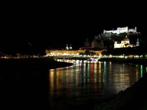 Salzburg Bei Nacht Wall Decal