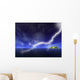 Island Ocean Storms with Lightning Illustrations Wall Decal