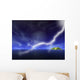 Island Ocean Storms with Lightning Illustrations Wall Decal