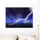 Island Ocean Storms with Lightning Illustrations Wall Decal