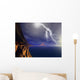 Ocean Cliffside Storms with Lightning Illustrations Wall Decal