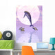 Moonlight Dolphins Wall Mural