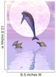Moonlight Dolphins Wall Mural