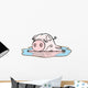 Piggy in Puddle Wall Decal
