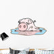 Piggy in Puddle Wall Decal