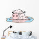 Piggy in Puddle Wall Decal