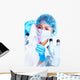 Scientific woman working in laboratory. Wall Decal