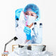 Scientific woman working in laboratory. Wall Decal