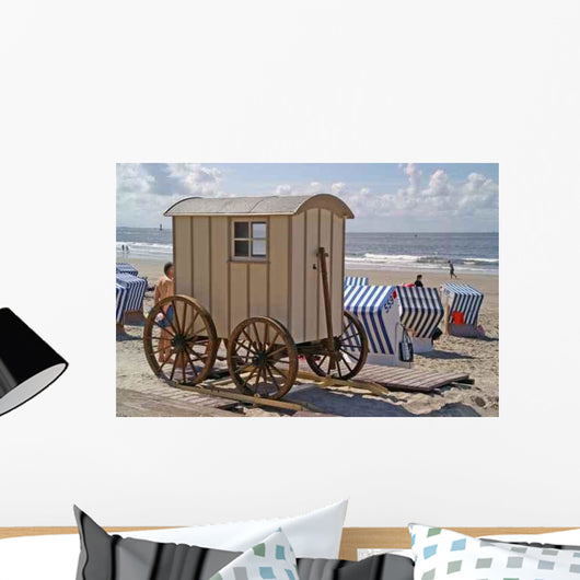 Badekarre Auf Norderney Wall Decal