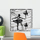 Three Black Ballet Dancers Wall Mural