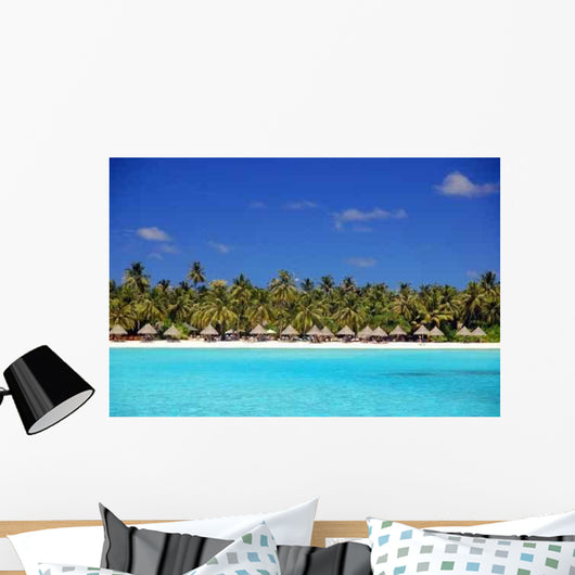 Island and Huts Wall Decal