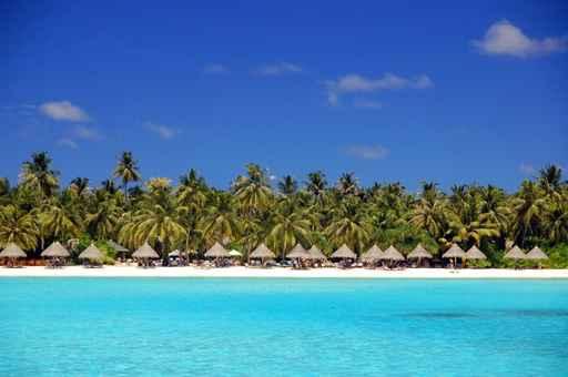 Island and Huts Wall Decal