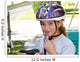 Cute Girl in a Helmet Is Going for a Ride Wall Mural