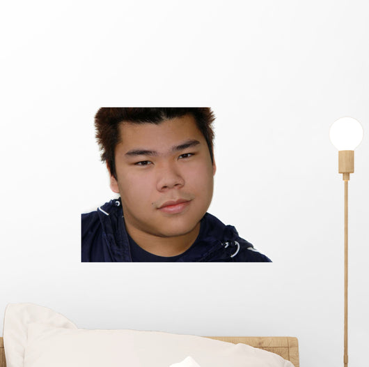 Smiling Asian Teenage Boy Wall Decal