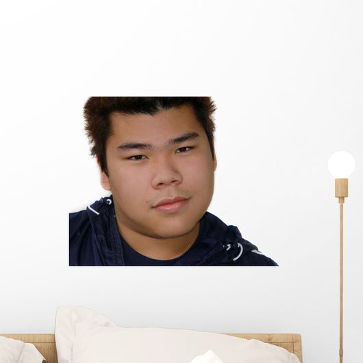 Smiling Asian Teenage Boy Wall Decal