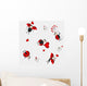 Seamless Pattern with Cute Wall Decal