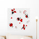 Seamless Pattern with Cute Wall Decal