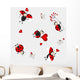 Seamless Pattern with Cute Wall Decal