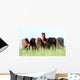 Group Wild Horses Field