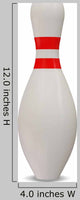 3D Bowling Pin White Wall Decal