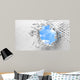 Broken Brick Wall with Wall Mural