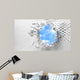 Broken Brick Wall with Wall Mural