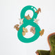Number Eight and 8 Dogs Wall Decal