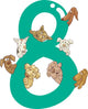 Number Eight and 8 Dogs Wall Decal