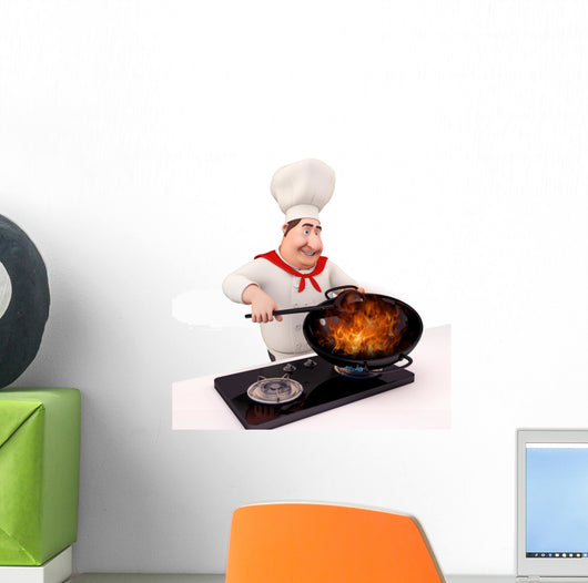 Happy Chef Is Cooking Wall Decal