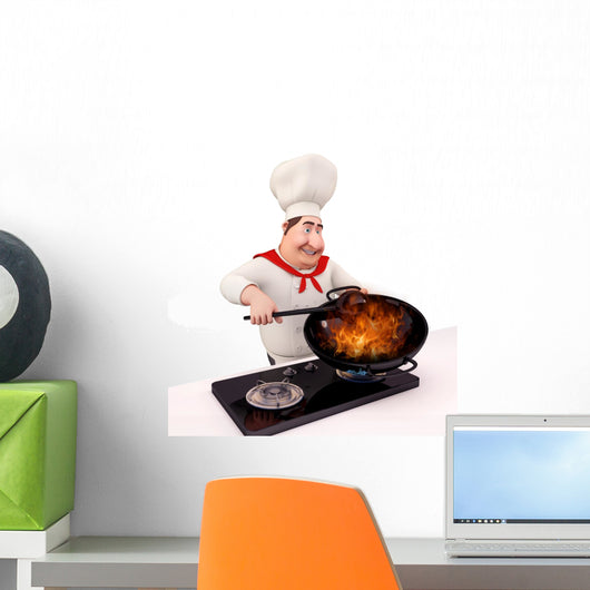 Happy Chef Is Cooking Wall Decal