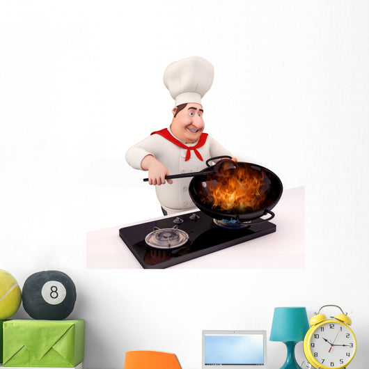 Happy Chef Is Cooking Wall Decal