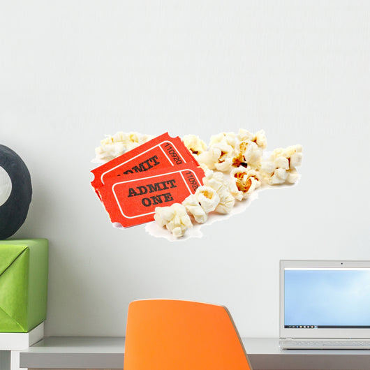 Popcorn movie tickets Wall Decal