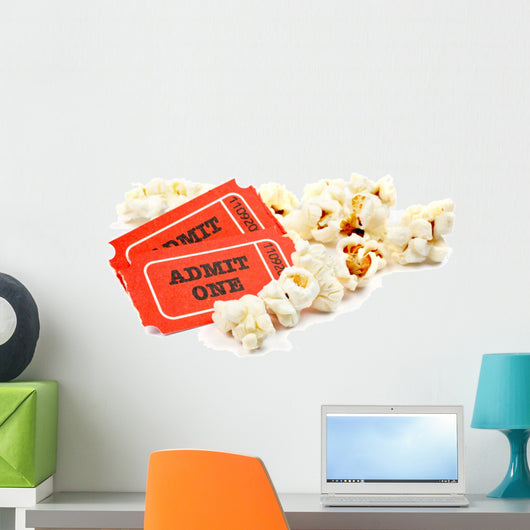 Popcorn movie tickets Wall Decal