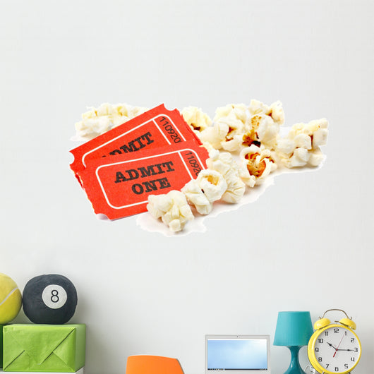 Popcorn movie tickets Wall Decal