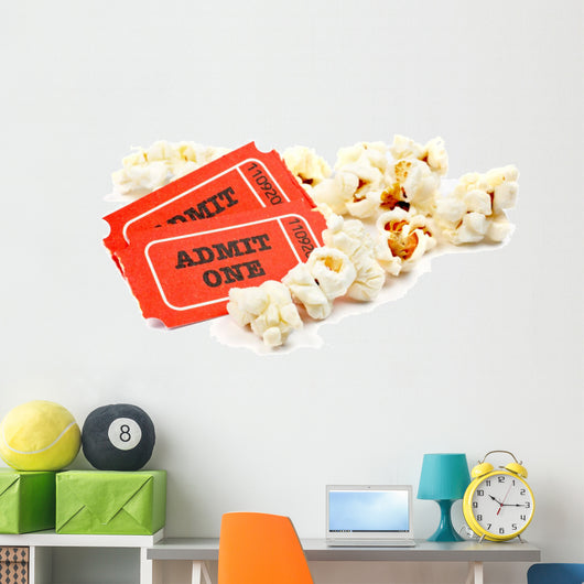 Popcorn movie tickets Wall Decal