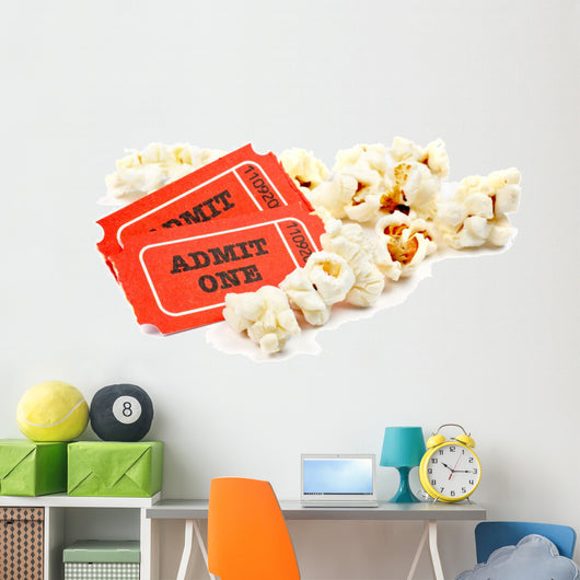 Popcorn movie tickets Wall Decal