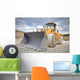 Large bulldozer at construction site Wall Mural