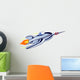 Retro styled rocketship Wall Decal