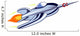 Retro styled rocketship Wall Decal
